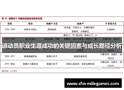 运动员职业生涯成功的关键因素与成长路径分析